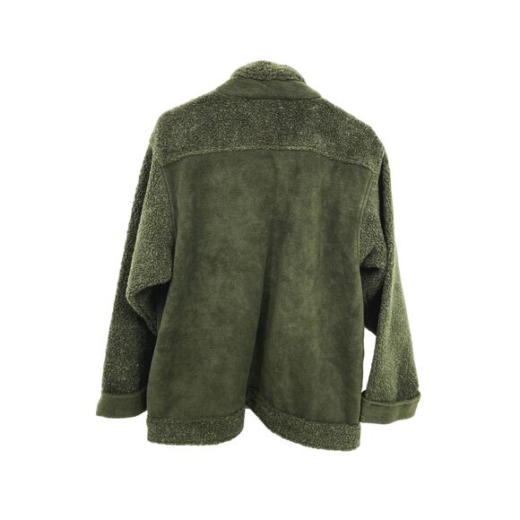 Northern Reflections Moose Tree Green Fleece Jacket Full Zip Size M - Picture 3 of 7